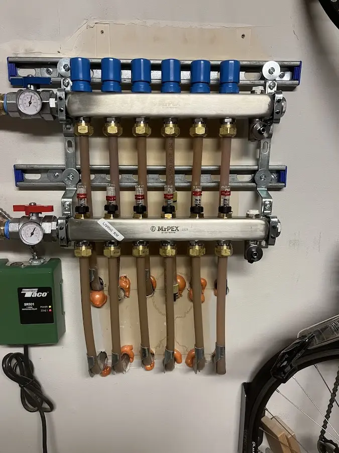 Plumber performing Gas Leak Detection at a residential property in Nikiski