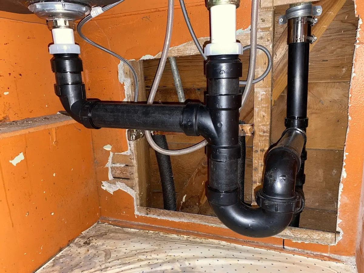 Professional Shower Installation equipment and tools on the job in Nikiski